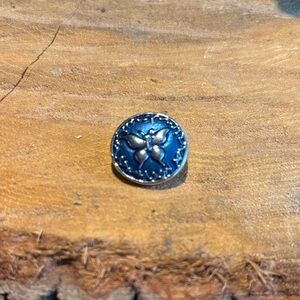 Blue and Silver Decorative snap charm
